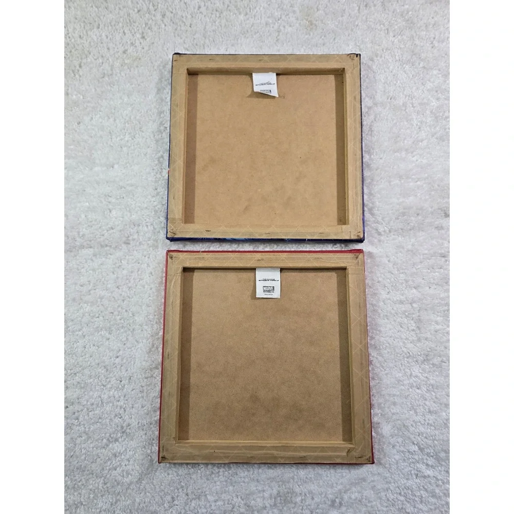 Marvel Spider-Man Canvas Wall Art Set of 2 Red Blue Superhero Kids Room Decor